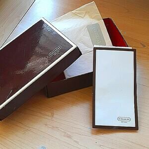 VIntage COACH Empty BOX SET 6.5" x 4.5" x 1.5" for a Coach WALLET Authentic